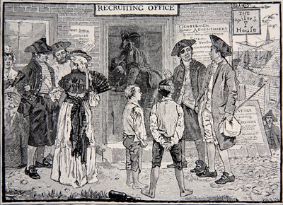 A Revolutionary recruiting office, New England by Howard Pyle